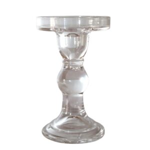 Glass candle holder