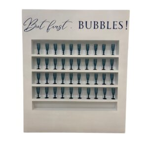 White Champagne Board with candles