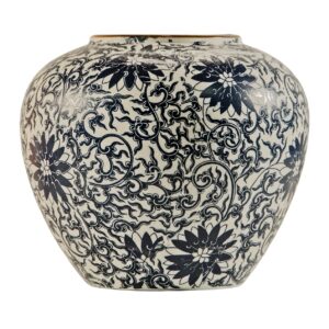 Blue and White Delft Round Vase Medium