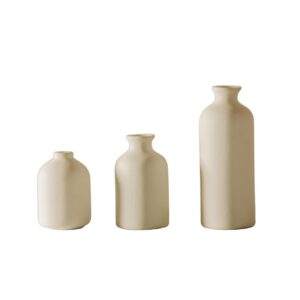 3 Pcs White Ceramic Vase
