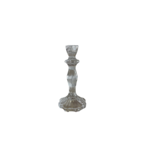 Tall crystal candle stand